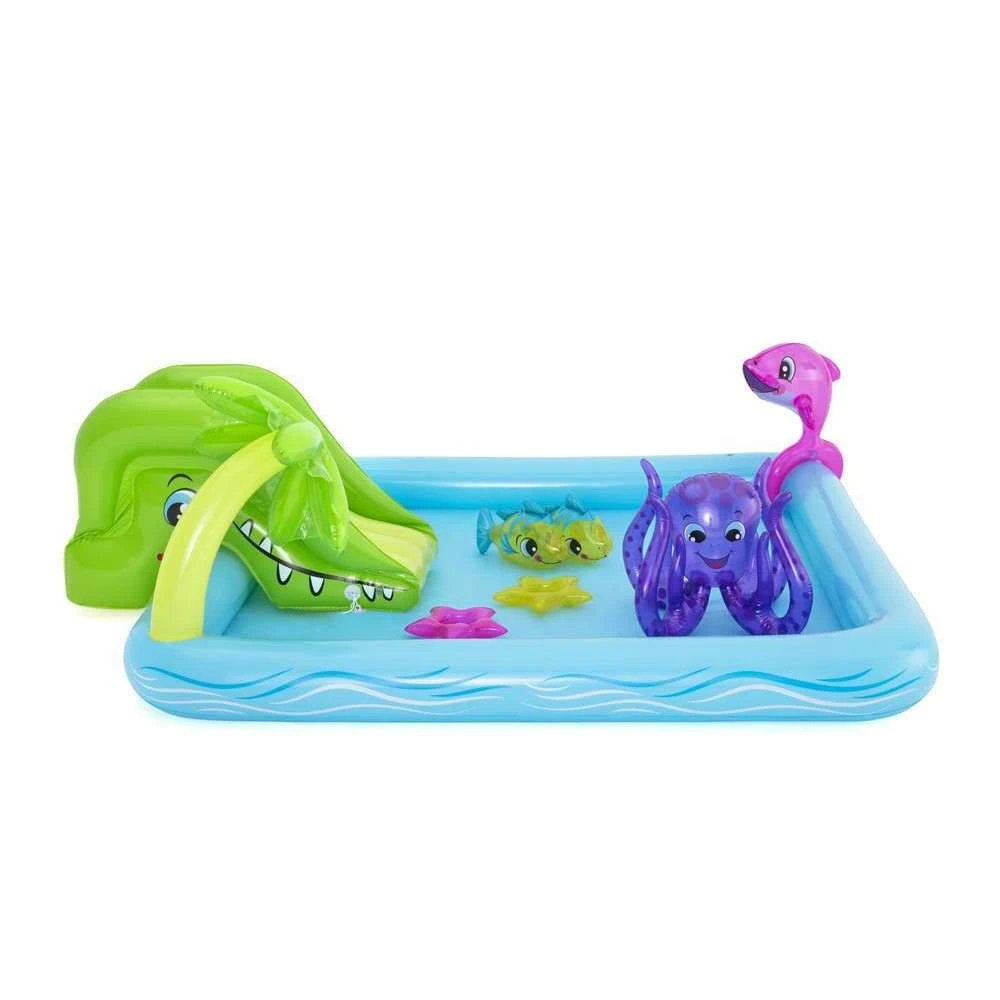 Bestway Aire De Jeux Aquatiques Avec Toboggan Amovible - 239x206x86 Cm – Image 2