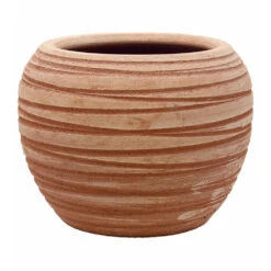 Pot Sfera Rigata En Terre Cuite - D.24xH.30cm