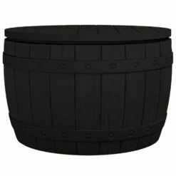 VIDAXL Boîte De Rangement De Jardin 3 En 1 Noir Polypropylène