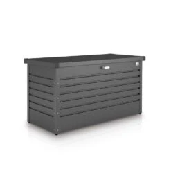 Biohort Coffre De Jardin En Acier Galvanisé, Gris Foncé L.101cm