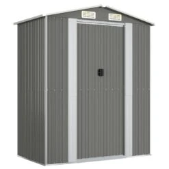 VIDAXL Abri De Jardin Gris Clair 192x108x223 Cm Acier Galvanisé
