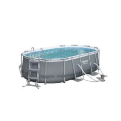 Bestway Kit Piscine Power Steel Frame Ovale L 424 L 250 H 100