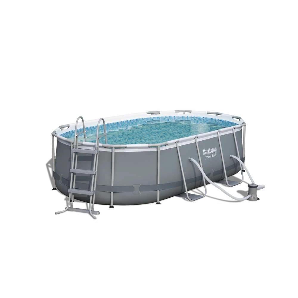 Bestway Kit Piscine Power Steel Frame Ovale L 424 L 250 H 100
