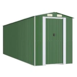 VIDAXL Abri De Jardin Vert 192x606x223 Cm Acier Galvanisé