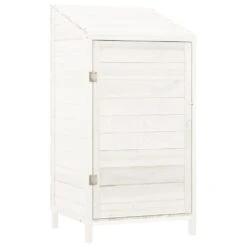 VIDAXL Remise De Jardin Blanc 55x52x112 Cm Bois De Sapin Solide