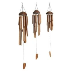 Carillon à Vent Bambou - Marron 50 Cm