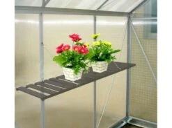Étagère Murale Pour Serre Coloris Gris Laqué - 120x50 Cm