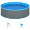 VIDAXL Piscine à éclaboussures Avec échelle Et Pompe 350x90 Cm Gris