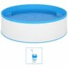 VIDAXL Piscine Avec écumoire Suspendue Et Pompe 350x90 Cm Blanc