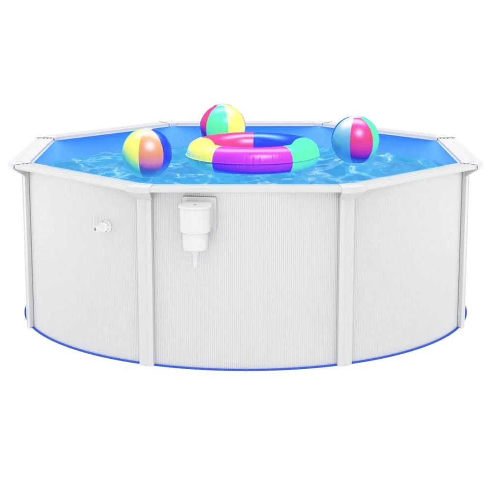 VIDAXL Piscine Avec Parois En Acier 360x120 Cm Blanc – Image 2