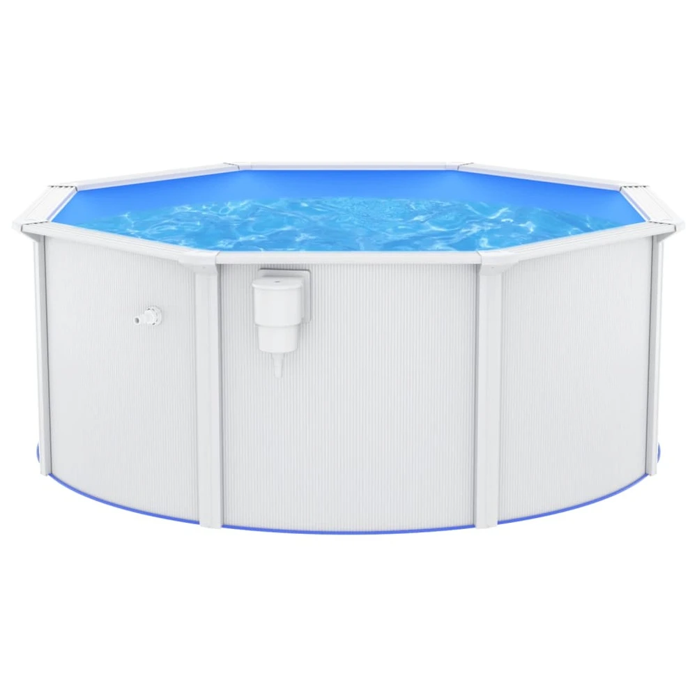 VIDAXL Piscine Avec Parois En Acier 300x120 Cm Blanc – Image 3