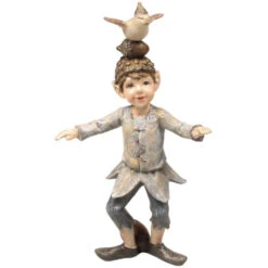 Figurine Fée En Résine Avec Oiseau