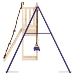 VIDAXL Maisonnette De Jeu Avec Mur D'escalade Balançoire Bois De Pin
