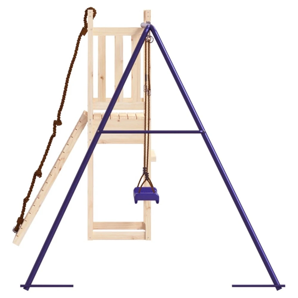 VIDAXL Maisonnette De Jeu Avec Mur D'escalade Balançoire Bois De Pin