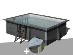 GRE Kit Piscine Composite Avant-garde Rectangulaire 4,66 X 3,26 X 1,24 M + Bâche De
