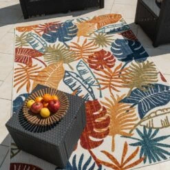 Tapis Extérieur/intérieur à Feuillage Coloré