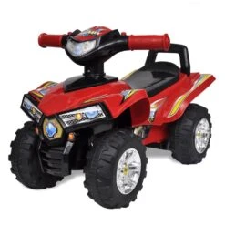 VIDAXL Quad à Chevaucher Enfant Rouge Avec Son Et Lumière