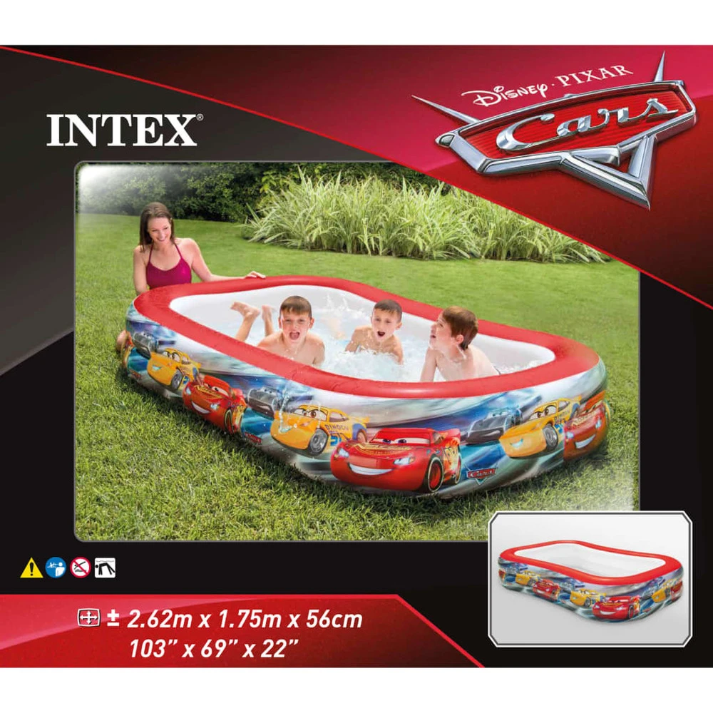 Intex Piscine Cars Swim Center Multicolore 262x175x56 Cm – Image 3