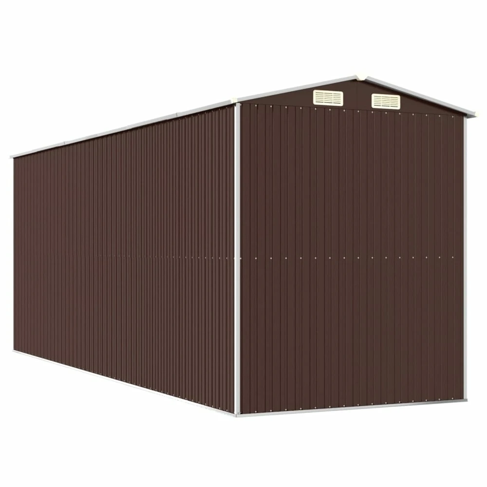VIDAXL Abri De Jardin Marron Foncé 192x523x223 Cm Acier Galvanisé – Image 6