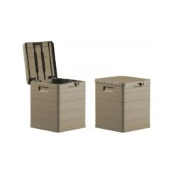 Coffre De Jardin 90l Woody's 42xp44xh50 Cm Résine