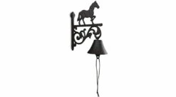 Cloche Cheval Fonte Marron 22x10x26cm