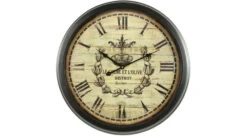 Horloge Ancienne Murale Olives 58cm - Fer - Blanc