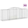 VIDAXL Paniers à Gabions Arqués 6 Pcs 300x50x100/120 Cm Fer Galvanisé