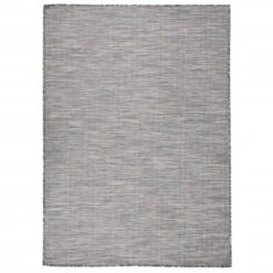 VIDAXL Tapis à Tissage Plat D'extérieur 200x280 Cm Marron Et Noir