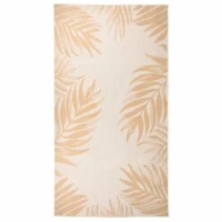 VIDAXL Tapis à Tissage Plat D'extérieur 80x150 Cm Motif De Feuille