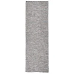 VIDAXL Tapis à Tissage Plat D'extérieur 80x250 Cm Marron Et Noir