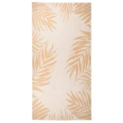 VIDAXL Tapis à Tissage Plat D'extérieur 100x200 Cm Motif De Feuille