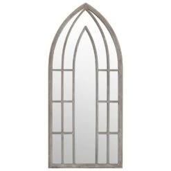 VIDAXL Miroir De Jardin Sable 70x30 Cm Fer Pour Utilisation Extérieure
