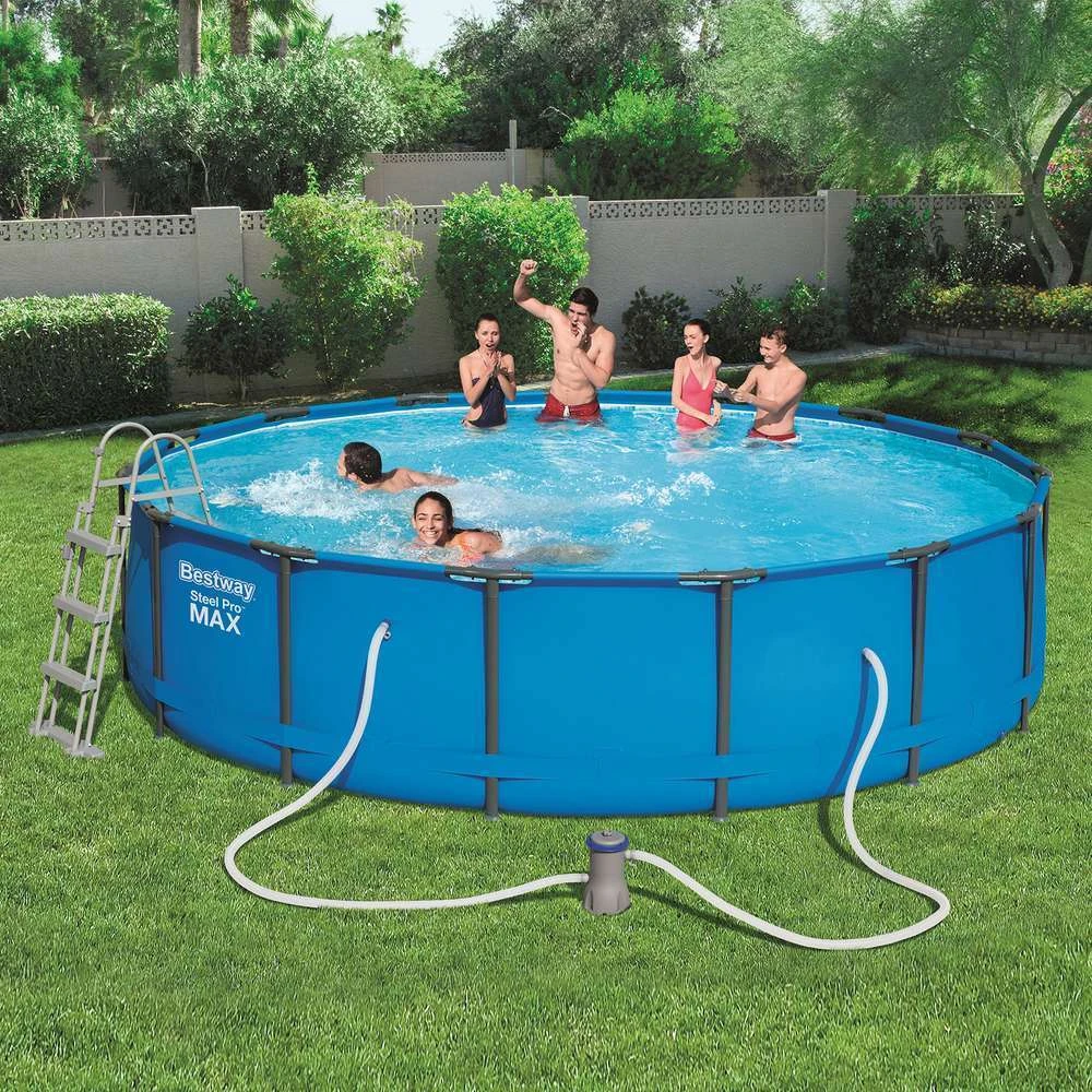 Bestway Kit Piscine Steel Pro Max Pools D 457 H 107 + FAC+ T + B + E – Image 3