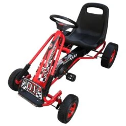 VIDAXL Kart à Pédales Pour Enfants Rouge