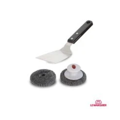 Kit De Nettoyage Pour Barbecue Avec Spatule Et Boules En Inox